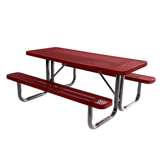 6 FT Commercial Rectangular Outdoor Picnic Table
