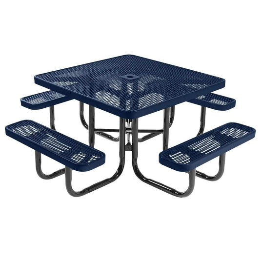 46" Square Metal Outdoor Picnic Table