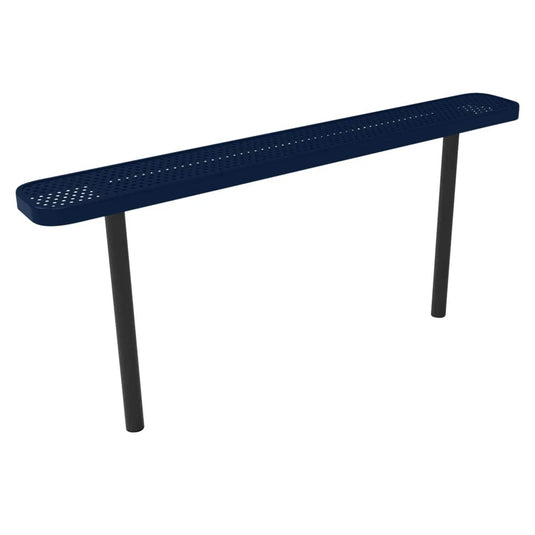 6FT Industrial Park Bench without Back, Inground Mount Frame