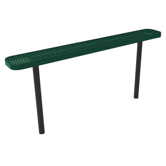 6FT Industrial Park Bench without Back, Inground Mount Frame