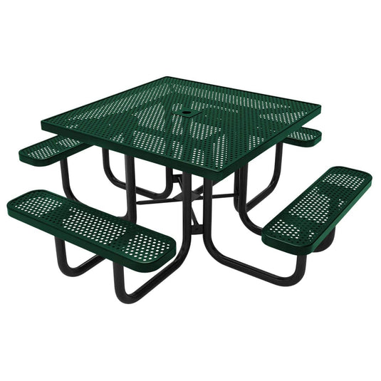 46" Square Metal Outdoor Picnic Table