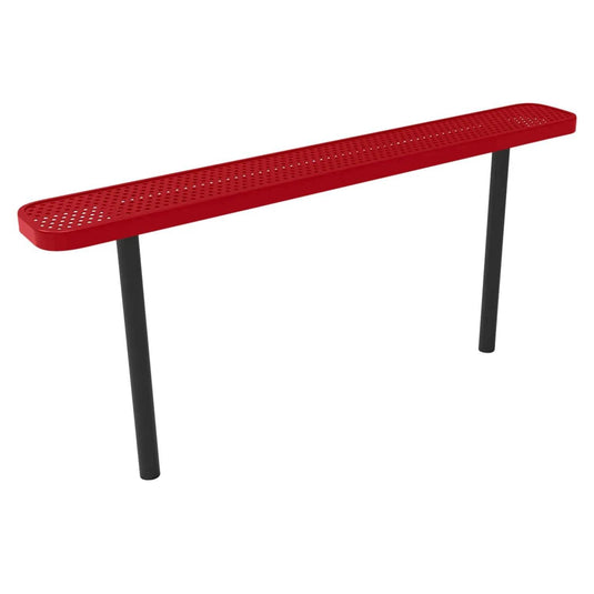 6FT Industrial Park Bench without Back, Inground Mount Frame