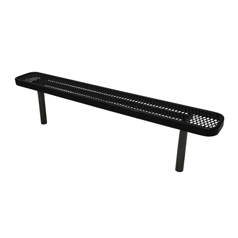 Load image into Gallery viewer, Industrial Expanded Metal Park Bench with Inground Mount Frame
