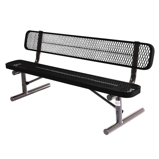 Expanded Metal Park Bench with Portable Frame