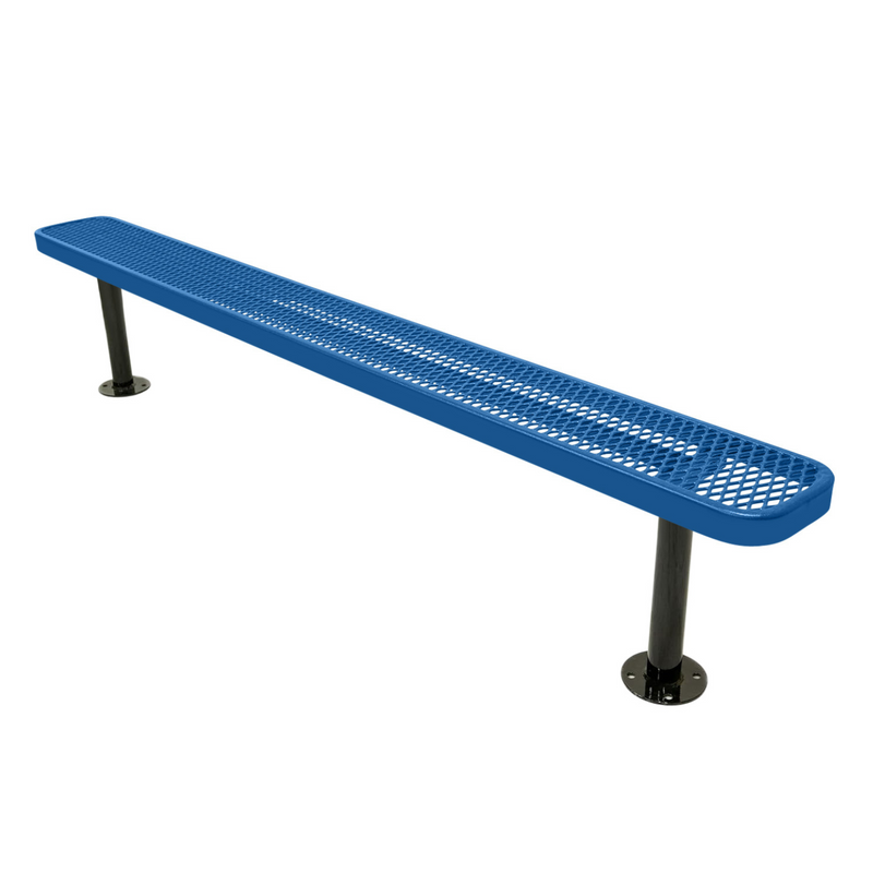 Load image into Gallery viewer, Commercial Expanded Metal Park Bench with Surface Mount Frame
