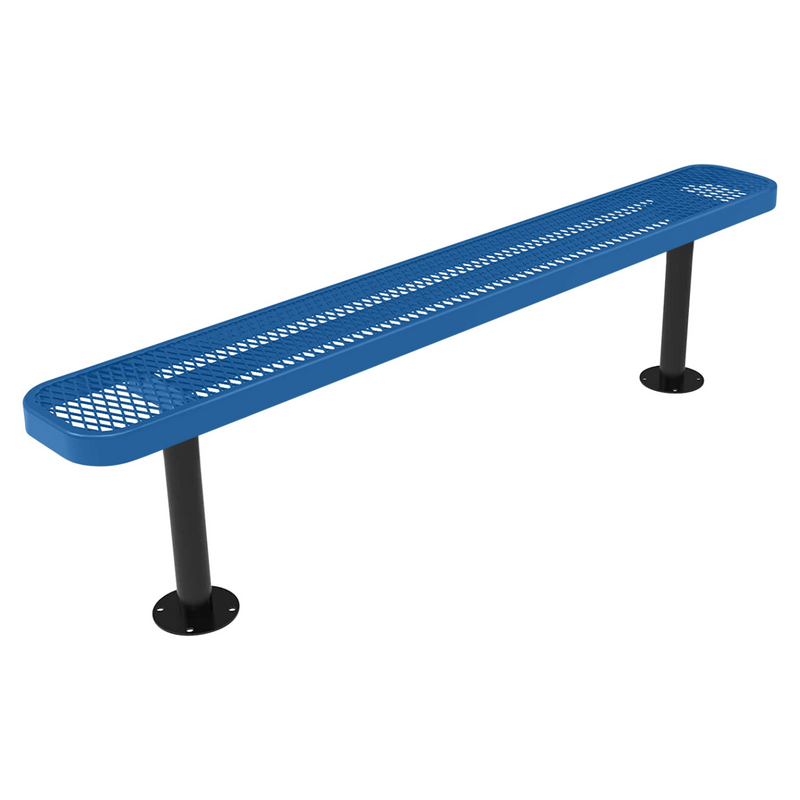 Load image into Gallery viewer, Commercial Expanded Metal Park Bench with Surface Mount Frame
