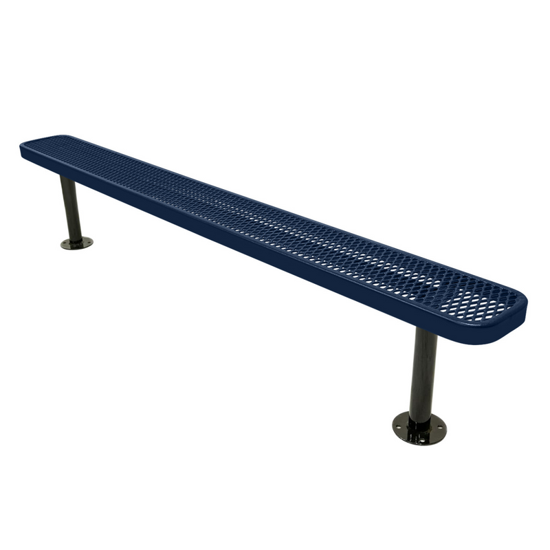 Load image into Gallery viewer, Commercial Expanded Metal Park Bench with Surface Mount Frame
