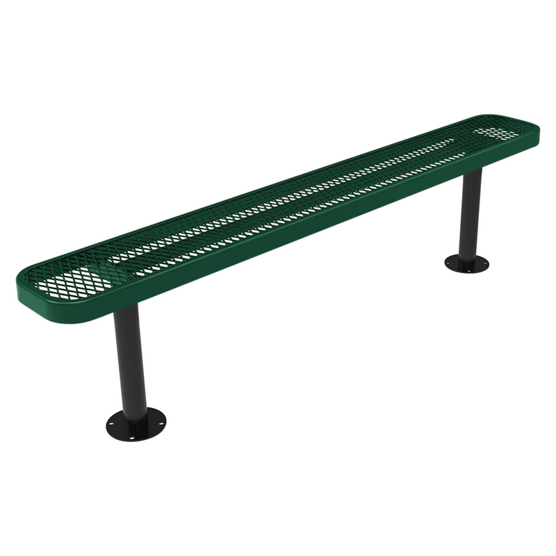 Load image into Gallery viewer, Commercial Expanded Metal Park Bench with Surface Mount Frame
