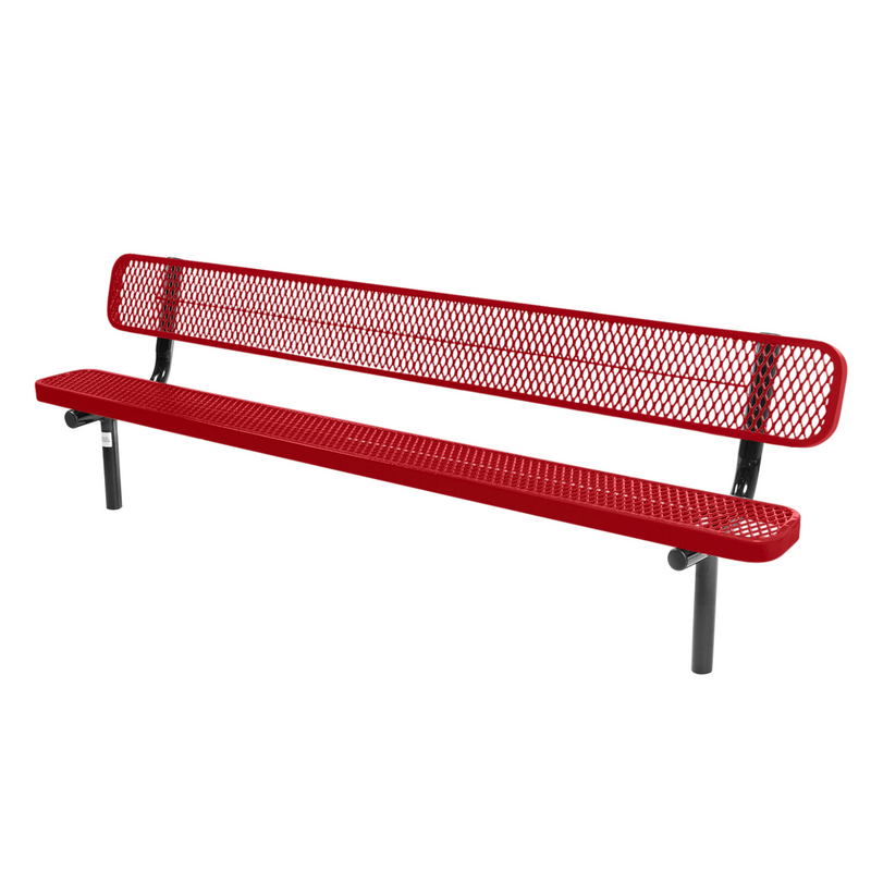 Load image into Gallery viewer, Industrial Expanded Metal Park Bench with Inground Mount Frame
