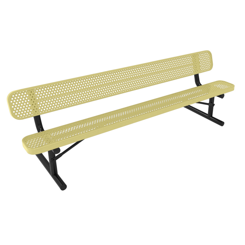 Load image into Gallery viewer, All-Weather Punched Steel Park Bench with Portable Frame
