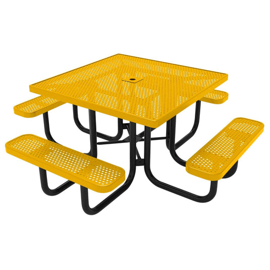 46" Square Metal Outdoor Picnic Table