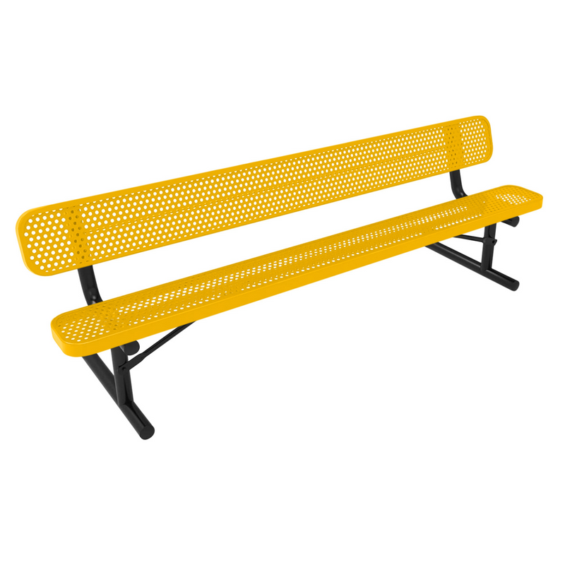 Load image into Gallery viewer, All-Weather Punched Steel Park Bench with Portable Frame
