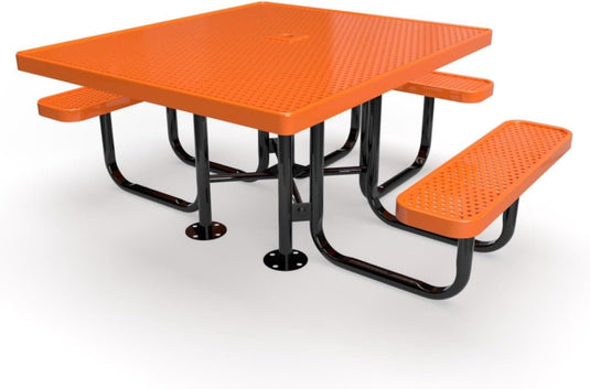 ADA-Accessible Square & Round Outdoor Picnic Tables - Coated Outdoor Furniture