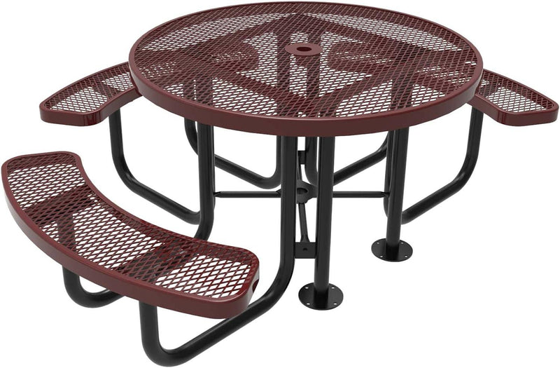 Load image into Gallery viewer, ADA-Accessible Square &amp; Round Outdoor Picnic Tables - Coated Outdoor Furniture
