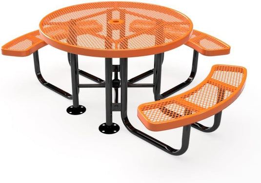 ADA-Accessible Square & Round Outdoor Picnic Tables - Coated Outdoor Furniture