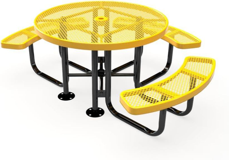 Load image into Gallery viewer, ADA-Accessible Square &amp; Round Outdoor Picnic Tables - Coated Outdoor Furniture
