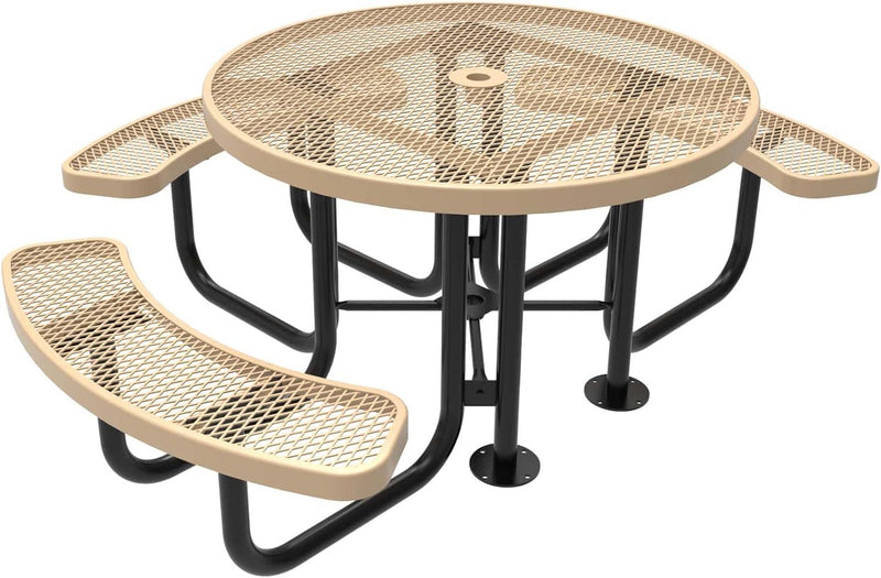 Load image into Gallery viewer, ADA-Accessible Square &amp; Round Outdoor Picnic Tables - Coated Outdoor Furniture
