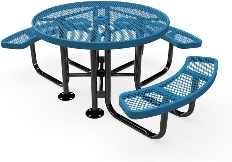 Load image into Gallery viewer, ADA-Accessible Square &amp; Round Outdoor Picnic Tables - Coated Outdoor Furniture
