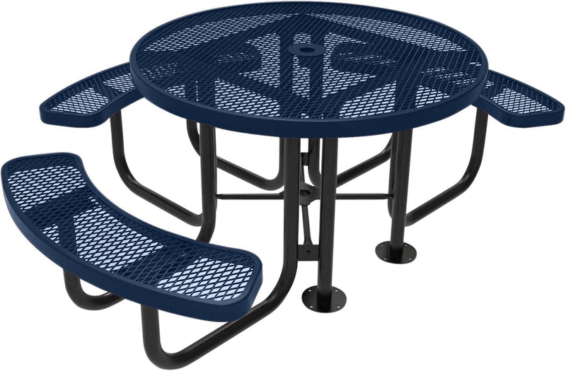 Load image into Gallery viewer, ADA-Accessible Square &amp; Round Outdoor Picnic Tables - Coated Outdoor Furniture
