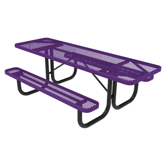 ADA-Accessible Weatherproof Rectangular Outdoor Picnic Tables - Coated Outdoor Furniture