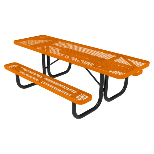 ADA-Accessible Weatherproof Rectangular Outdoor Picnic Tables - Coated Outdoor Furniture