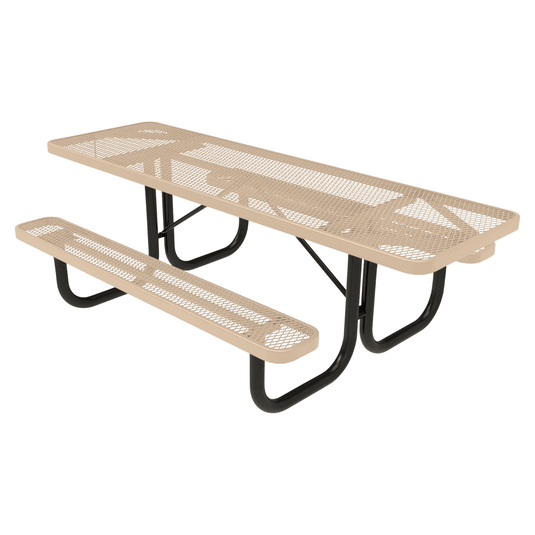 ADA-Accessible Weatherproof Rectangular Outdoor Picnic Tables - Coated Outdoor Furniture