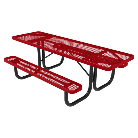 ADA-Accessible Weatherproof Rectangular Outdoor Picnic Tables - Coated Outdoor Furniture