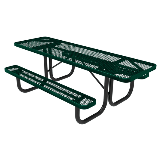 ADA-Accessible Weatherproof Rectangular Outdoor Picnic Tables - Coated Outdoor Furniture