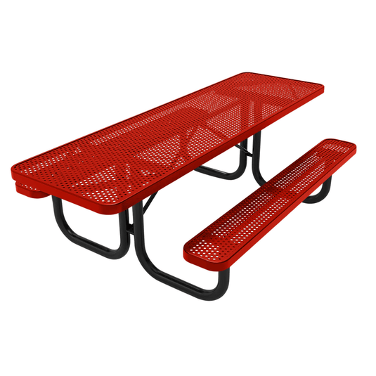 ADA-Accessible Weatherproof Rectangular Outdoor Picnic Tables - Coated Outdoor Furniture