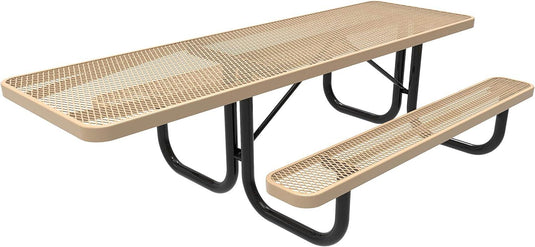 ADA-Accessible Weatherproof Rectangular Outdoor Picnic Tables - Coated Outdoor Furniture