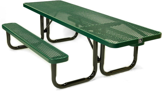 ADA-Accessible Weatherproof Rectangular Outdoor Picnic Tables - Coated Outdoor Furniture