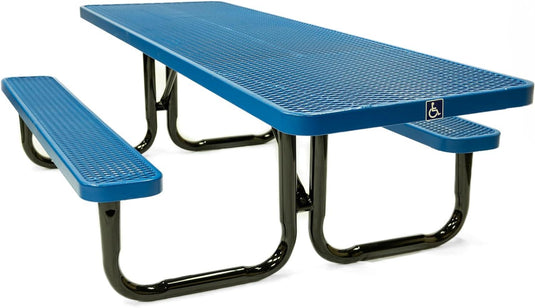 ADA-Accessible Weatherproof Rectangular Outdoor Picnic Tables - Coated Outdoor Furniture