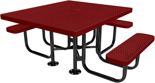 ADA-Accessible Weatherproof Square Outdoor Picnic Tables - Coated Outdoor Furniture