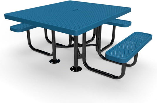 ADA-Accessible Weatherproof Square Outdoor Picnic Tables - Coated Outdoor Furniture