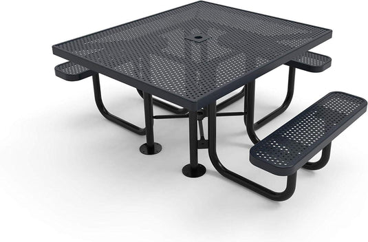 ADA-Accessible Weatherproof Square Outdoor Picnic Tables - Coated Outdoor Furniture