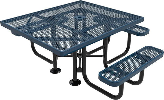 ADA-Accessible Weatherproof Square Outdoor Picnic Tables - Coated Outdoor Furniture