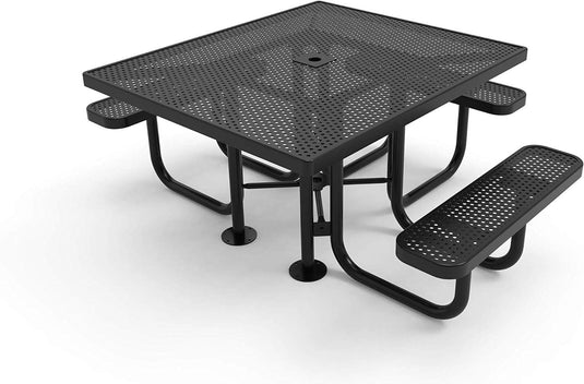 ADA-Accessible Weatherproof Square Outdoor Picnic Tables - Coated Outdoor Furniture