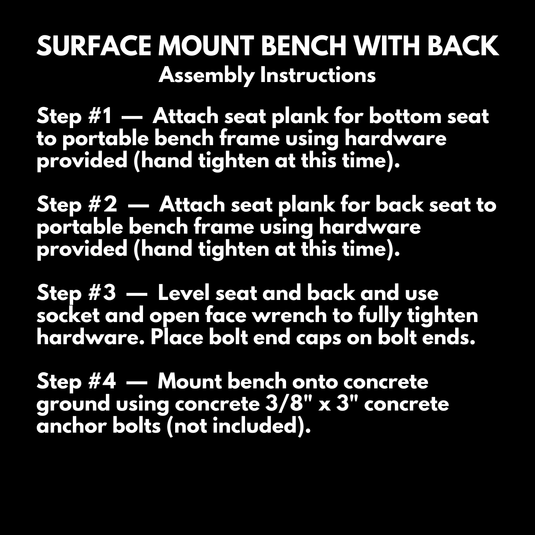 All-Climate Punched Steel Park Bench with Surface Mount Frame - Coated Outdoor Furniture