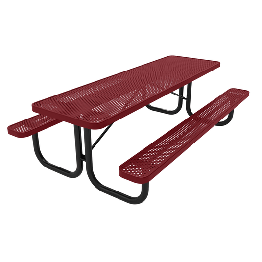 Commercial-Grade Rectangular Outdoor Picnic Tables - Coated Outdoor Furniture