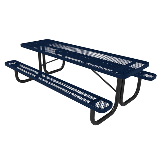 Commercial-Grade Rectangular Outdoor Picnic Tables - Coated Outdoor Furniture