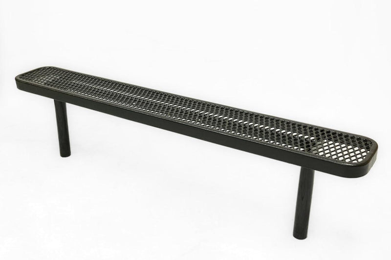 Load image into Gallery viewer, Expanded Metal Park Bench with Inground Mount Frame - Coated Outdoor Furniture
