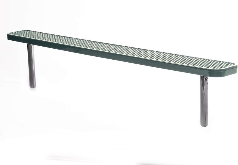 Load image into Gallery viewer, Expanded Metal Park Bench with Inground Mount Frame - Coated Outdoor Furniture
