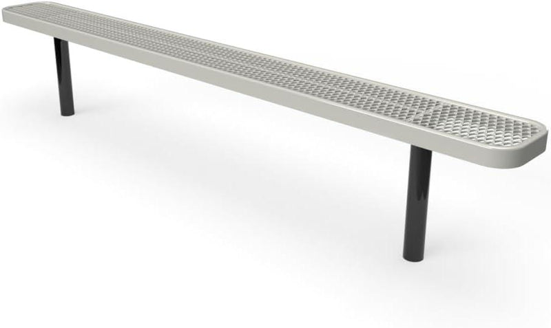 Load image into Gallery viewer, Expanded Metal Park Bench with Inground Mount Frame - Coated Outdoor Furniture
