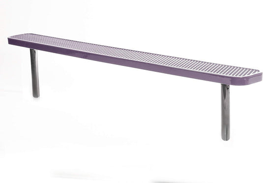 Expanded Metal Park Bench with Inground Mount Frame - Coated Outdoor Furniture