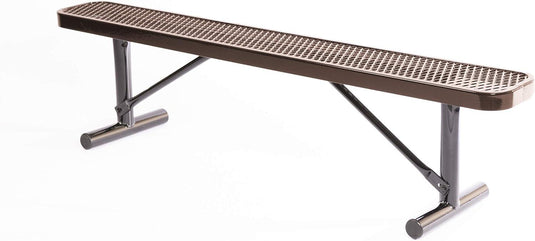 Expanded Metal Park Bench with Portable Frame - Coated Outdoor Furniture