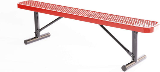 Expanded Metal Park Bench with Portable Frame - Coated Outdoor Furniture