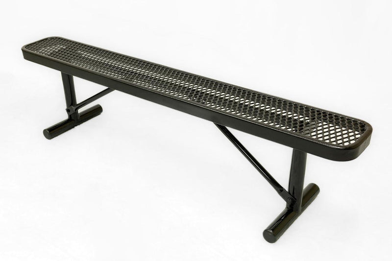 Load image into Gallery viewer, Expanded Metal Park Bench with Portable Frame - Coated Outdoor Furniture
