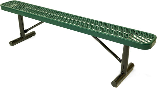 Expanded Metal Park Bench with Portable Frame - Coated Outdoor Furniture