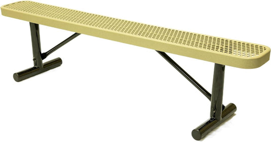 Expanded Metal Park Bench with Portable Frame - Coated Outdoor Furniture