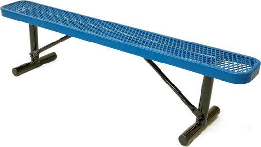 Expanded Metal Park Bench with Portable Frame - Coated Outdoor Furniture